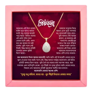 প্রবাস থেকে প্রেমিকার জন্য ভালোবাসা দিবসের শ্রেষ্ঠ উপহার (Pink Box & White Pendent)